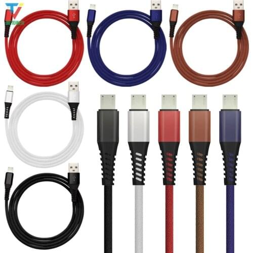 300pcs/lot Hi-Tensile For Micro USB Cable 1M Durable Nylon Braided Data Sync Charger Cables For iPhone X 5 6 Cable Cord cheap