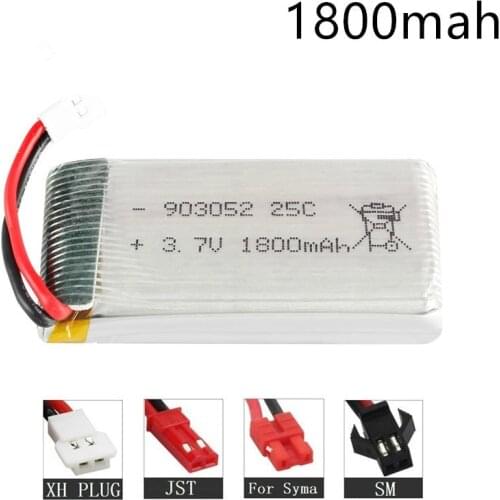 1800mAh 3.7v lipo Battery for KY601S SYMA X5 X5S X5C X5SC X5SH X5SW M18 H5P HQ898 H11D H11C T64 T04 T05 F28 F29 T56 T57 battery
