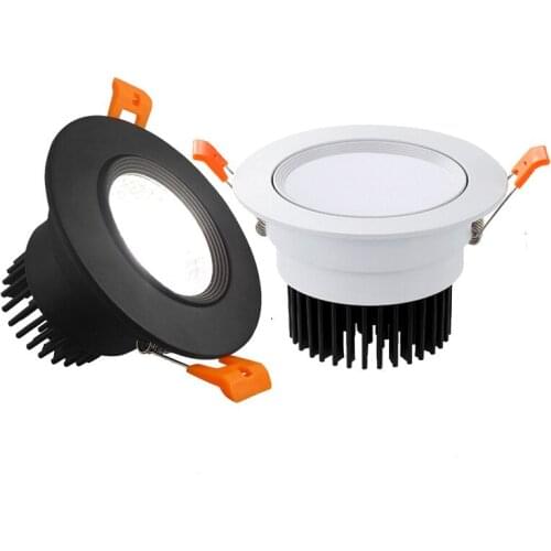 Anti Glare Dimmable Recessed LED Downlights 7W 9W 12W 15WCOB LED Ceiling Spot Lights AC85-265V LED Ceiling Lamps Indoor Lighting