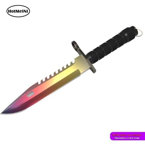 HotMeiNi 13cm Car Decals for CS GO Brass Knuckles Knife Car Stickers Waterproof JDM Laptop Auto Vinyl Decoration Car Wrap