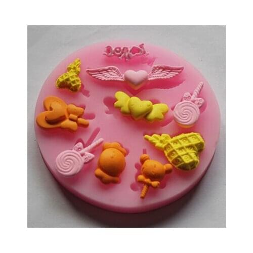 Free Shipping 3D Silicone Cake Chocolate Soap Pudding Jelly Candy Ice Cookie Biscuit Mold Mould Pan Bakeware A230