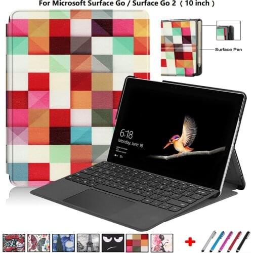 For Microsoft Surface Go 2 Case Cover With Pencil Holder Funda for Surface GO 10 inch Support Keyboard Protective Case Coque+Pen