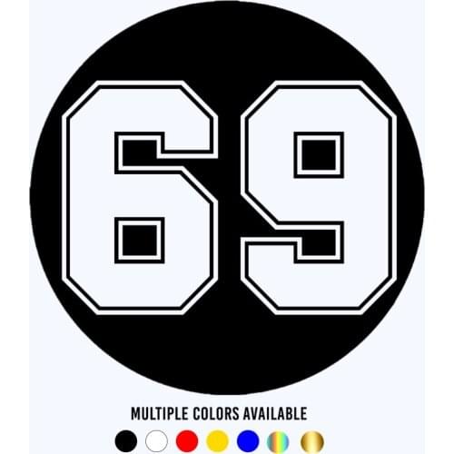 CK20311# Die-cut Vinyl Decal Figure Number 69 Car Sticker Waterproof Auto Decors on Car Body Bumper Rear Window
