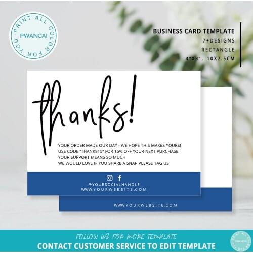 BUSINESS THANK YOU modern handlettered fuschia 80Pieces 4X3inch