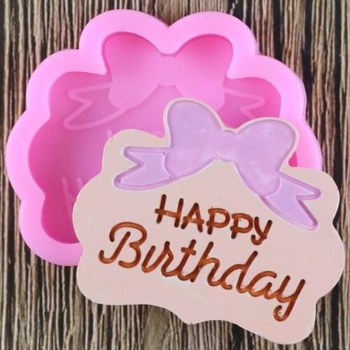 Happy Birthday Letter Form Silicone Mold Chocolate Fondant Cake Decoration Tools Cupcake Mould
