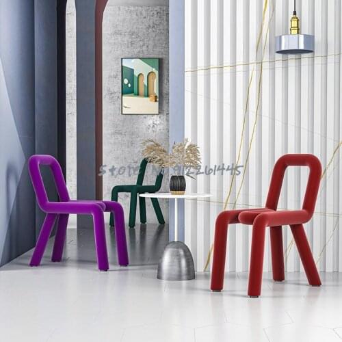 French Simple Modern Creative Special-shaped Chair Nordic Ins Original Designer Dining Chair Net Red Casual Single Chair