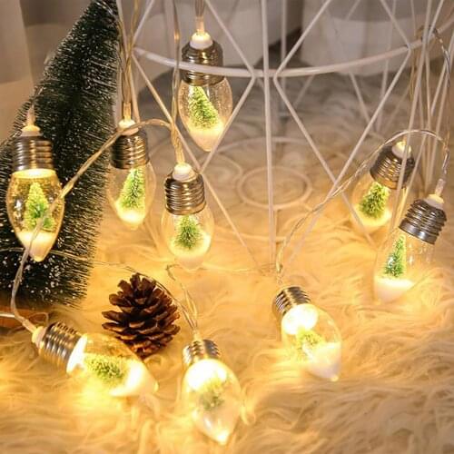 Christmas Tree Lights Wish Bottle BulbPatio Bistro Market Cafe Backyard Copper Lamp String Wire For Outdoor Garden Party