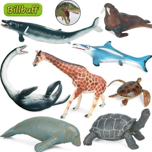 Simulation Soft Rubber Filled Cotton Model Dinosaur Marine Life Action Figures Collection Doll Educational toy for children Gift