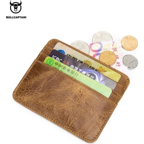 Cowhide Wallets Card Holder Mens Multi-card Business Bank Credit Card Case Cover Genuine Leather Drivers License Coin Purse
