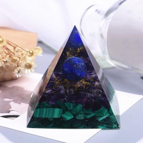 Crystals Pyramid, Amethyst Energy Generator for and EMF Protection Power Maintain Chakra Aura Balancing mm