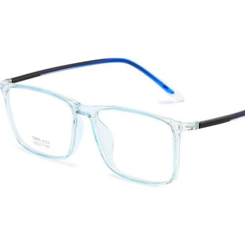 Square TR90 Transparent Lens Clear Red Pink Blue Gray Flexible Optical Eyeglasses Unisex Rx-able Frame Oculos De Grau Feminino