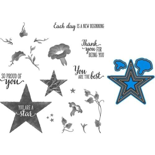 Metal Cutting Dies and Stamps Stencils Dies Star For Scrapbooking Stencil Album Paper DIY Gift Card Decoration Embossing