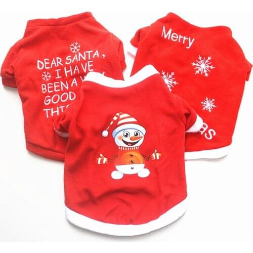 Cute Christmas Pet Dog Clothes For Dogs Coat Winter Warm Dog Hoodie Puppy Doggie Costume For Dogs Cats Clothing Chihuahua Yorkie