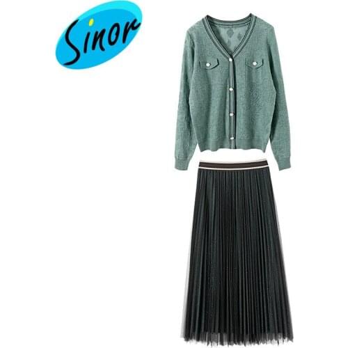 Fashion 209019 Slimming Suit Foreign Air Womens Fall 2021 New Net Red Sweater Set