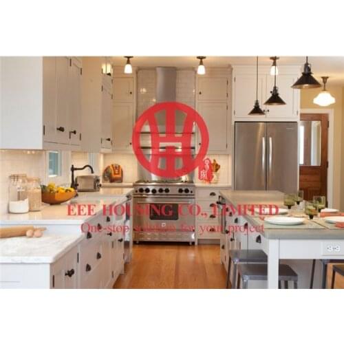 Fashion shaker-style solid wood kitchen cabinet with excellent design and quality shipping by sea