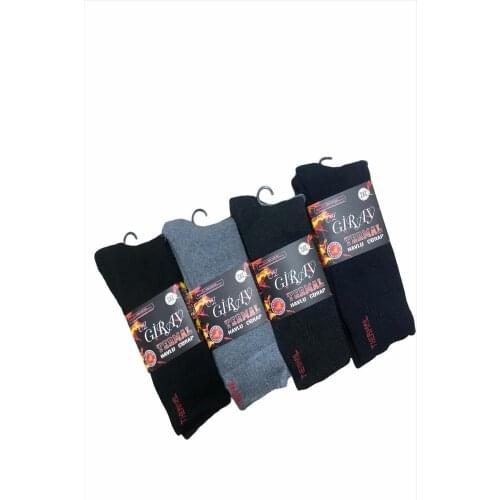 Male Thermal Towel Socks 4'lü Package