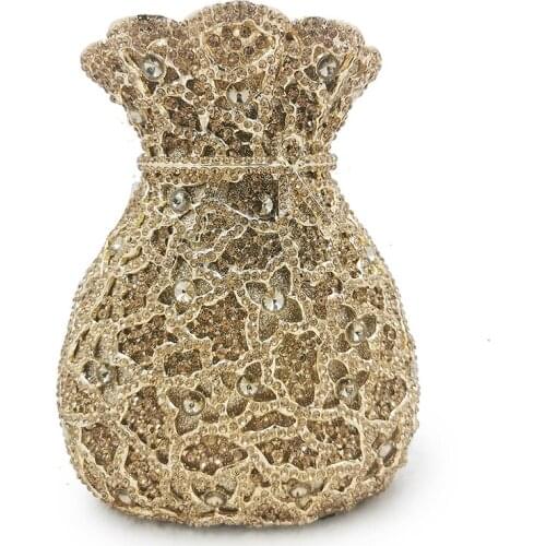 2021 New Silver/Gold Diamond Wedding Bridal Clutch Best Desginer Dinner Banquet Evening Crystal Bag Women Rhinestone Clutches