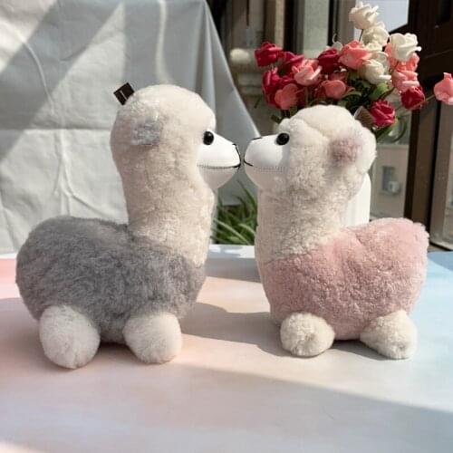 Genuine lamb wool key chain cute fluffy wool handbag pendant sheep Alpaca Japanesee style multicolor key chain decor ornament