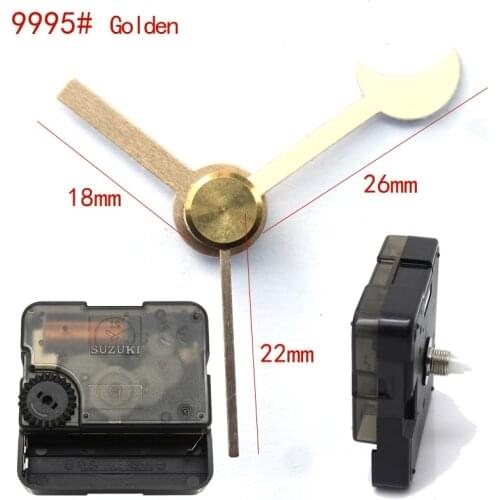 Suzuki Silent Movement Plastic Wall Clock Movement with 9995# golden hands Clock Accessory Quartz Clock Movement HS88
