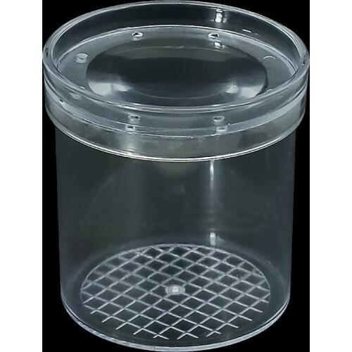 HONEYPUFF Plastic Tobacco Storage Stash Jar Herb Container with Magnifying Jar
