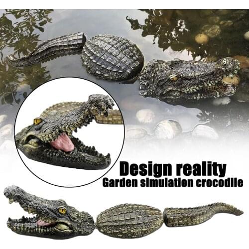 Floating Crocodile Head Water Decoy Garden Pond Art Decor For Gooses Predator Heron Duck Control Garden Decoration