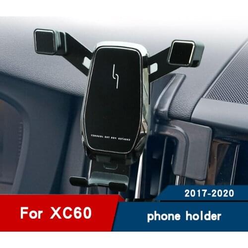 Car Phone Stand for Volvo XC60 2019 GPS Navigation Stand Mobile Phone Holder Interior Modification Air Vent Accessories 2020