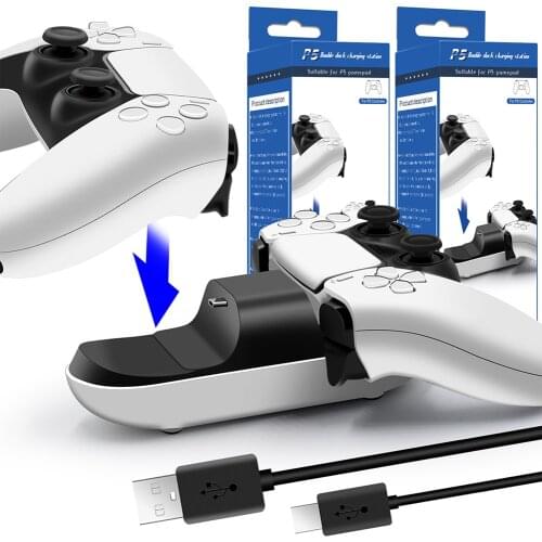 Charging Station Stand Dustproof Gaming Controller Portable Carrying Decor for PS5 Wireless Joystick Dual Charger