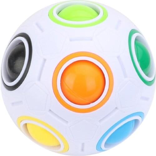 Rainbow Cube ball Creative Puzzle Soccer Mini Magic Cubes Toy Adult Decompression Anti Stress Children Learning TY0308