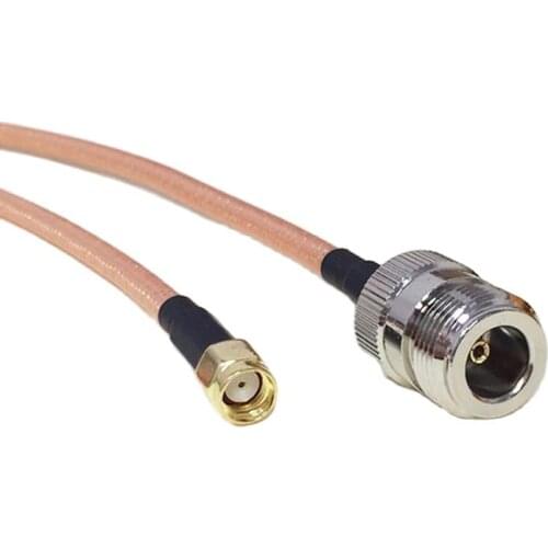 RP-SMA Male Plug Switch N Female Jack Connector RG142 cable Adapter 50CM 20" low loss for wifi router