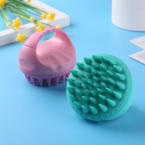 Silicone Hair Washing Comb Handhold Scalp Head Massager Soft Silicone Rubber Brush for Women Hair Cleaning Tool