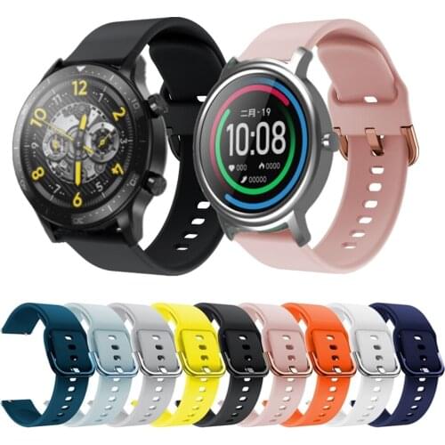 Silicone Wrist Strap For Mibro Air Smartwatch Bands Accessories For Realme Watch S Pro Soft Friendly Waterproof Sport Bracelet