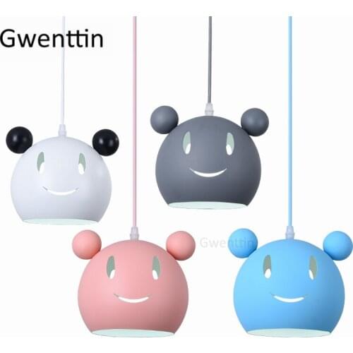 Nordic Cartoon Pendant Light Fixtures for Childrens Room Kids Bedroom Lamp Modern Led Hanging Lights Home Loft Decor Luminarias