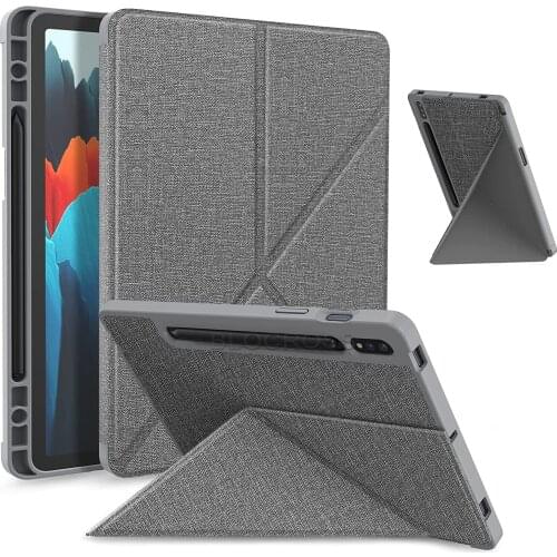 Multi-fold Case for Samsung Galaxy Tab S7 11 inch Tablet SM-t870/t875 Smart Stand Cover for Samsung Galaxy Tab S7 Plus 12.4 inch