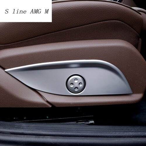 Car styling Chrome Seat Adjust Switch Button Cover Panel Trim For Mercedes Benz GLC/CLS/E/C Class W205 W212 W213 Car Accessories