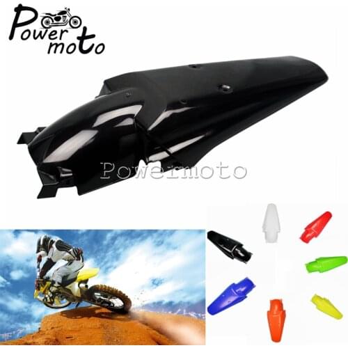 Universal Motorcycle Black Rear Fender Mud Guard Motocross Enduro Supermoto For Kawasaki Yamaha WR EXC Honda Suzuki