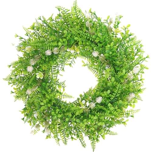 Wreath for Front Door, 20 inches Artificial Greenery Wreath Farmhouse Garland Home Office Housewarming Gift Decorations
