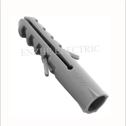 Gray PE self-tapping screw plastic expansion tube M10*50 nylon column expansion screw wall plug Rubber stopper bolt M6 M8 M12