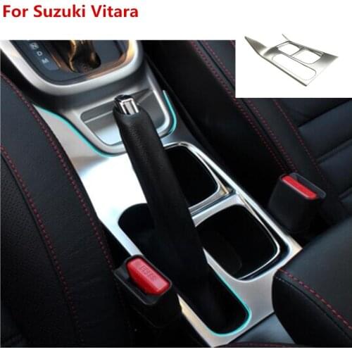 High quality for Suzuki Vitara 2016 2017 car stick ABS inside inner middle Shift Stall Paddles cup switch frame lamp trim 1pcs