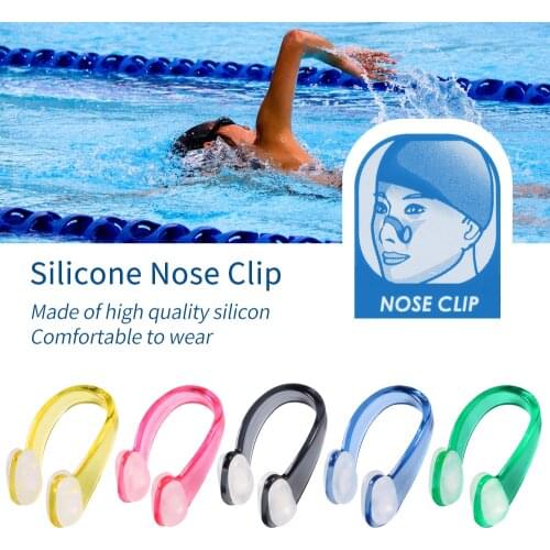 1 PCS Swimming Soft Silicone Nose Clip Ear Plugs Set Swimmer Unisex Nose Clip Earbuds Set Small Size Waterproof For Kids Adults