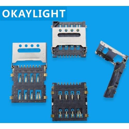 10PCS MICRO SIM card socket 8P flip cover 1.5H with detection PIN terminal: nickel-plated contact area gold-plated