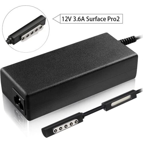 12V/3.6A 43W Charger Adapter Power Supply for Microsoft Surface Pro 2(1512 1536 Windows 10.6 Inch Tablet),Surface Pro,Surface RT