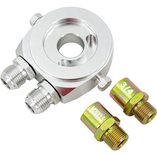 Aluminum oil adapter oil sandwich cooler AN8 AN10 3/4-16UNF M20X1.5 sw2