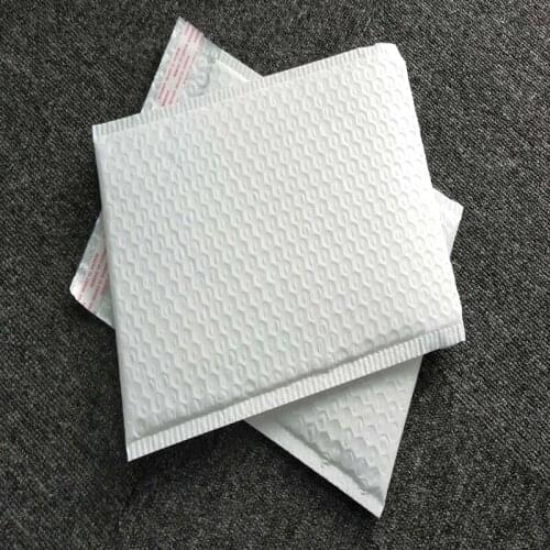 White bubble polymailers Blank Padded Bubble Mailer Bag, Gift packing jewelry pack laser mailing bag 20X25cm