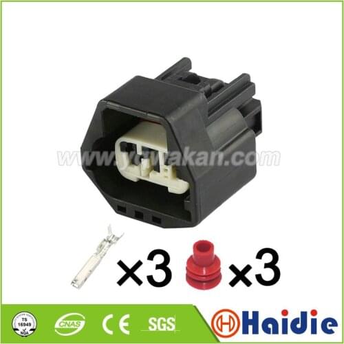 Free shipping 5sets 3pin Auto connector wiring harness sealed cable waterproof connector 7283-5541-30