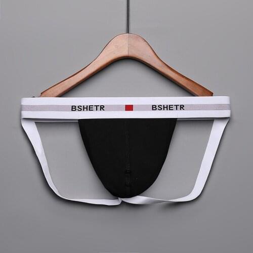 BITCED Mens Low-waist Underwear Personality Fun Thong Double Thong Mens Sexy Cotton Underwear Briefs New 2021