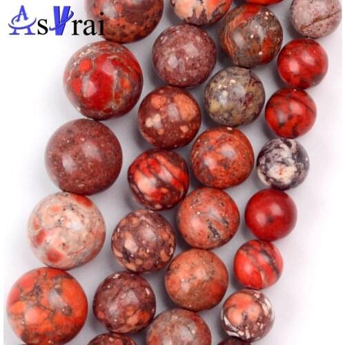 6 8 10mm High Quality Genuine Natural Red Imperial Stone Beads For Jewelry Making Round Loose Spacer Beads DIY Bracelet Necklace