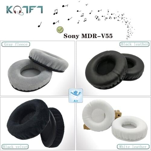 KQTFT round flannel 1 Pair of Replacement Ear Pads for Sony MDR-V55 Headset EarPads Earmuff Cover Cushion Cups
