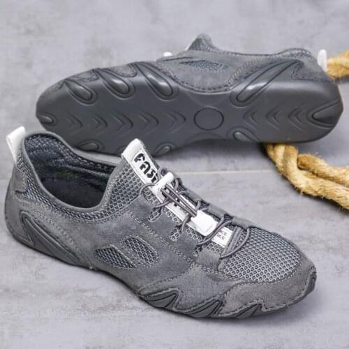 Summer 2020 men 39 sandals water hiking footwear sandals mountain holes mesh breathable knit slip on outdoor sandalias hombre