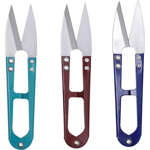 LMDZ 1PC Trimming Sewing Scissors Nippers "U "Shape Clippers Yarn Stainless Steel Embroidery craft Scissors Tailor