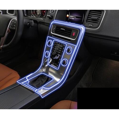 Lsrtw2017 TPU Transparent Car Interior Film dashboard gear panel door handle Sticker for Volvo S60 2014 2015 2016 2017 2018 2019